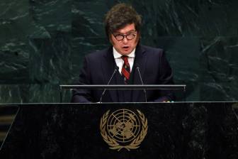 Javier Milei arremetió contra la ONU en plena Asamblea General y cuestionó al organismo por su manejo de la pandemia, los conflictos y sus propias resoluciones. Foto: Getty Images