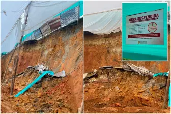 El desprendimiento ha afectado el acceso al Hospital San Juan de Dios del municipio. FOTO: Cortesía Alcaldía de Rionegro