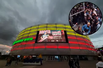 El concierto de Damas Gratis tuvo que cancelarse y las personas fueron evacuadas debido a los hechos violentos en el Movistar Arena. FOTOS Cortesía y tomadas de redes
