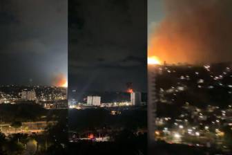 El incendio en una subestación de energía en Cúcuta dejó sin servicio de electricidad a 135.000 usuarios aproximadamente. Fotos: capturas de video @Despelucado