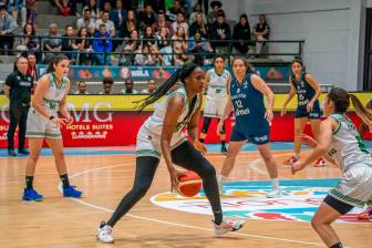 Yuliany Paz es una de las figuras de Indeportes Antioquia, campeón de la Liga Femenina de las Américas. FOTO CORTESÍA FIBA
