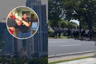 Primeras imágenes que se conocen del terremoto en Panamá. Ya habría destrozos y la gente evacuó a las calles. Foto: Redes sociales @TReporta, @FreddyPitti, Captura de video Deportes RPC.