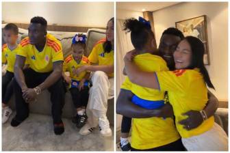 Kevin Viveros y su familia festejando su convocatoria a la selección Colombia. FOTO: Captura de vídeo