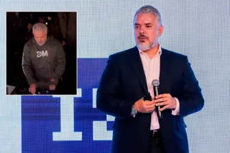 Iván Duque estuvo mezclando música en una fiesta privada. Fotos: Colprensa y redes sociales. 