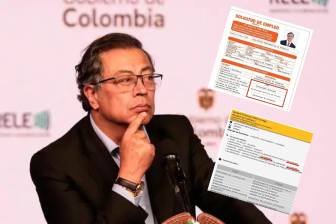 La senadora María Fernanda Cabal publicó unos documentos donde se indica que el presidente Gustavo Petro no completó sus estudios de posgrado. FOTO: Colprensa y X @MariaFdaCabal