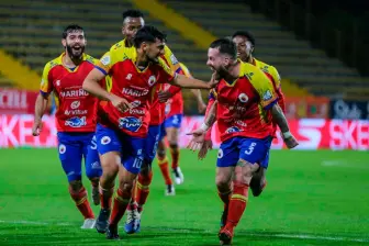 Pasto ganó como visitante ante Fortaleza y es colíder de la Liga Betplay con Atlético Nacional, ambos con 27 puntos. FOTO COLPRENSA 