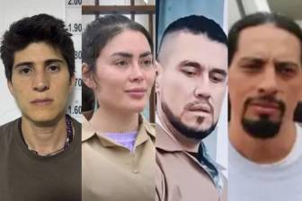 De izquierda a derecha: el senador electo Wadith Manzur, la exinfluenciadora Epa Colombia, el testigo Juan Guillermo Monsalve y David Murcia Guzmán. Foto: Redes sociales.