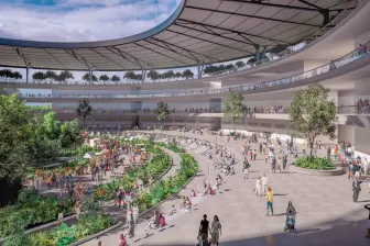 Aspecto interior que tendría la nueva Plaza Mayorista que se piensa construir en Girardota. FOTO: Cortesía