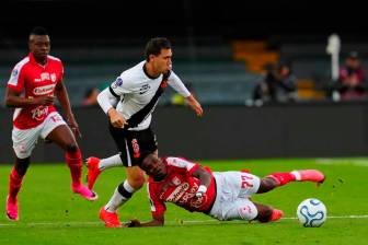 Santa Fe perdió 2-0 ante Vasco da Gama y se despidió de la Copa Sudamericana, ya Colombia no tiene representación en los torneos internacionales de la región. FOTO GETTY 