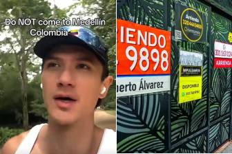 El turista Drew contó su experiencia visitando el Parque Lleras, en El Poblado, Medellín. FOTOS: MANUEL SALDARRIAGA QUINTERO - captura de video de Tiktok @drew