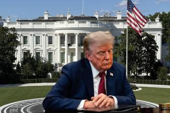 Trump vetó a CNN y otros medios de la Casa Blanca. En respuesta, las principales cadenas de televisión de EE. UU. suspendieron la cobertura conjunta de sus actos públicos. Foto: Getty Images / Casa Blanca.