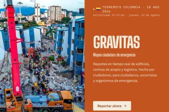 Gravitas funciona con datos provenientes de reportes ciudadanos, redes sociales, observaciones satelitales, entre otros recursos. FOTO: Cortesía.