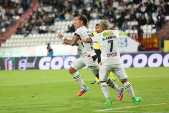 Once Caldas es uno de los equipos protagonistas de la Liga Betplay y tiene a dos de los goleadores del torneo, Dayro Moreno y Jefry Zapata. FOTO COLPRENSA 