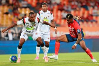 El DIM se mide al Cúcuta en el Atanasio Girardot por la sexta fecha de la Liga BetPlay. FOTO MANUEL SALDARRIAGA