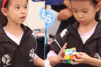 Con solo seis años, niña rompe el récord mundial femenino del Cubo de Rubik. FOTOS: Captura de video
