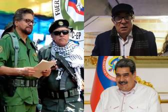 De los mencionados en la supuesta reunión, Rodrigo Londoño (“Timochenko”) es el único excabecilla de las Farc que no desertó de lo firmado en el Acuerdo de Paz. Foto: Colprensa/Captura de video.
