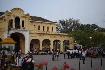 Plaza de la Concepción en Santacruz de Mompox, lugar donde se grabó Crónica de una muerte anunciada. Foto: Néstor Espinosa Robledo