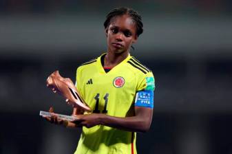 Linda Caicedo ganó Botín de Bronce en el Mundial Sub 17 de 2022 y en ese mismo torneo fue Balón de Plata como la segunda mejor jugadora de la competencia. Ahora triunfa con el Real Madrid. FOTO GETTY 