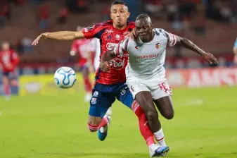 En la última fecha el DIM visita a Estudiantes de Plata, que cuenta en sus filas con Edwuin Cetré y requiere un empate o una victoria para clasificar a los octavos de Copa Libertadores. FOTO MANUEL SALDARRIAGA 