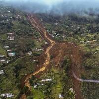 Deslizamiento de tierra en la vereda Granizal del municipio de Bello y que es en parte el motivo del estudio. Foto: Andrés Camilo Suárez Echeverry.