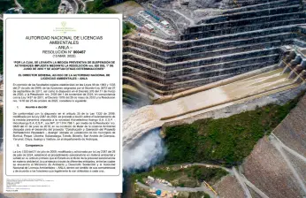 La Autoridad de Licencias Ambientales levantó la resolución que puso freno transitorio a las obras de Hidroituango en 2018. FOTO: ANDRÉS CAMILO SUÁREZ