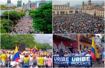 Medellín, Bogotá, Cali, Cúcuta, Bucaramanga y Barranquilla, entre otras ciudades se sumaron a la manifestación. FOTOS Camilo Suárez