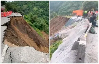 Hay varias vías que tienen cierre total o paso restringido en Antioquia. FOTOS Cortesía Denuncias Antioquia