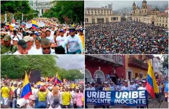 Medellín, Bogotá, Cali, Cúcuta, Bucaramanga y Barranquilla, entre otras ciudades se sumaron a la manifestación. FOTOS Camilo Suárez