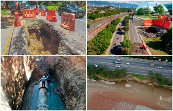 Varias socavaciones se han registrado en el Valle de Aburrá en los últimos años. FOTOS EL COLOMBIANO y Cortesía
