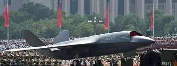 Esta es una de las aeronaves no tripuladas que presentaron las fuerzas armadas de China. FOTO: AGENCIA AFP.