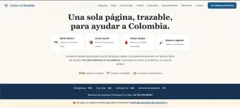 La página Cuidar a Colombia, para ayudar en el terremoto, dice su creador, no tiene un equipo contratado ni presupuesto ni patrocinador: está montada sobre servicios gratuitos y el código es abierto. Foto: Cortesía.