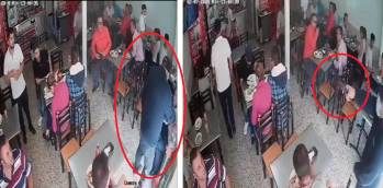El sospechoso quedó registrado en otro atraco en Bogotá, en un restaurante distinto. FOTOS: TOMADAS DE VIDEOS.