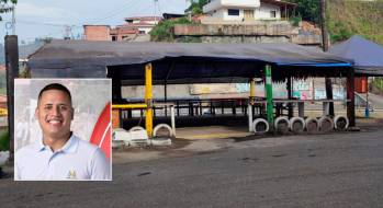 Cristian Alberto Castrillón Chicaiza fue candidato al concejo de Caldas en las pasadas elecciones. En la imagen, el lugar donde fue asesinado. FOTOS Cortesía y Andrés García Hernández