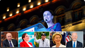 Varios líderes felicitaron a la nueva presidenta de México por su triunfo este domingo. FOTOS Tomadas de X y EL COLOMBIANO