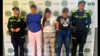 Las tres mujeres capturadas no aceptaron los cargos por los delitos imputados, pero un juez les impuso medida de aseguramiento en prisión. FOTO Cortesía Fiscalía