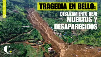 Lluvias provocan desastre en Bello: Casas sepultadas por un deslizamiento