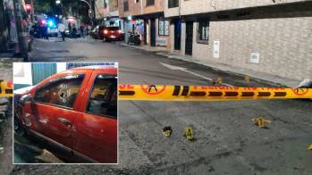 Así quedó el vehículo tras el ataque que ocasionó la muerte de Edwin Fernando Morales Londoño, de 38 años. FOTOS Cortesía