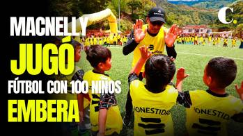 Macnelly Torres vuelve a las canchas junto con 100 niños Embera