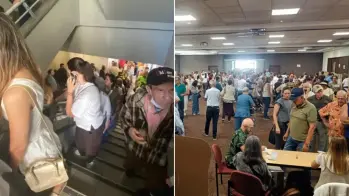 El centro comercial indicó que la Registraduría asignó el puesto dentro del complejo. FOTO: Redes sociales / Cristian Álvarez B.