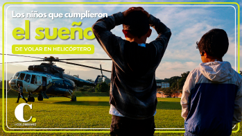 Un vuelo en helicóptero, un regalo de Navidad para 30 niños de Medellín