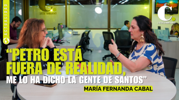 “Petro está fuera de realidad, me lo ha dicho la gente de Santos”: María Fernanda Cabal