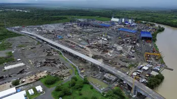 Puerto Antioquia ya está en un avance del 95% en su obra civil y se proyecta que se ponga en marcha en noviembre de este año. FOTO Manuel Saldarriaga