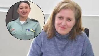 La capitana Kelly Daniela Lozano, jefa de seguridad de la ex primera dama, estaba en misión diplomática en Catar. Fotos: Icbf y Colprensa