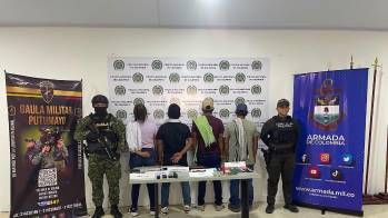 Juez de Mocoa ordenó la libertad de cuatro personas capturadas durante un operativo del Gaula Militar en Putumayo. FOTO: Ejercito. 