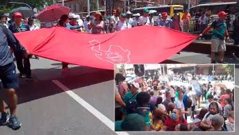 Los docentes marcharon este martes por las calles de Medellín de forma pacífica. FOTOS Cortesía