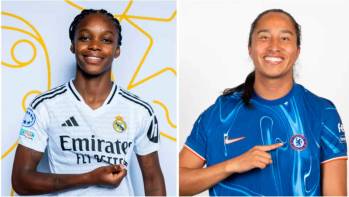 Linda Caicedo y Mayra Ramírez son las dos principales exponentes del fútbol femenino colombiano en el exterior. Ambas triunfan en las ligas de España e Inglaterra. FOTO EC