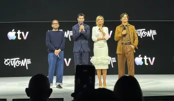 Jonah Hill, Keanu Reeves, Cameron Diaz y Matt Bomel presentaron la película Outcome que se estrenará el próximo 10 de abril. FOTO: Cortesía