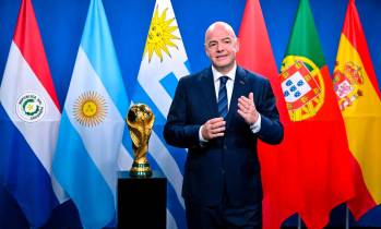 Gianni Infantino presidente de la Fifa anunciará este miércoles las sedes de los mundiales de 2030 y 2034. FOTO TOMADA @FIFA