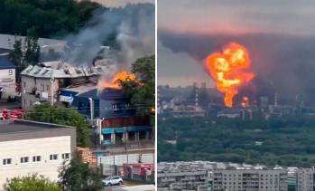 Los drones ucranianos alcanzaron una refinería y barrios residenciales en Moscú, Rusia. IMÁGENES TOMADAS DE VIDEOS.