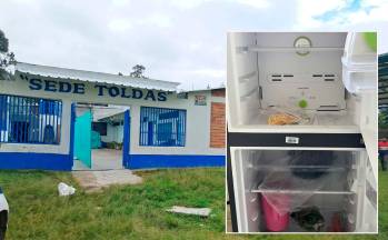 Este es el tercer robo consecutivo que se comete en la escuela de la vereda Toldas, en Guarne. FOTOS Cortesía Alcaldía de Guarne